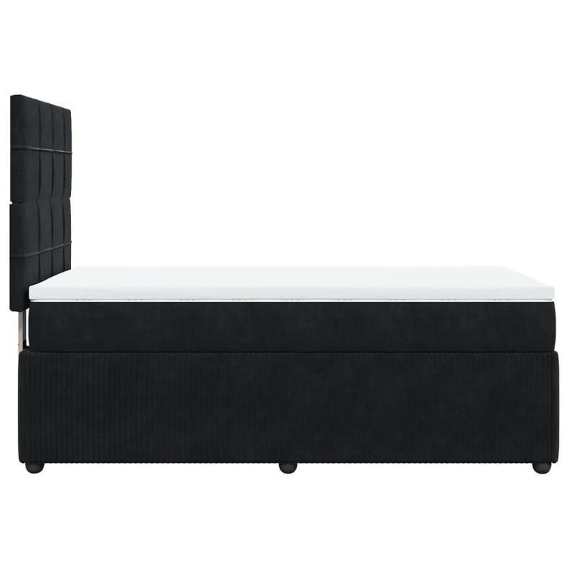 Casa si Gradina - Mobilier - Paturi si accesorii - Paturi - Pat box spring cu saltea, negru, 90x200 cm, catifea - Infinity.ro