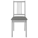 Casa si Gradina - Mobilier - Scaune si fotolii - Scaune - Scaune de bucatarie cu perne, 2 buc., gri, lemn masiv - Infinity.ro