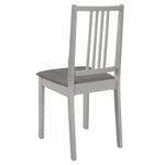 Casa si Gradina - Mobilier - Scaune si fotolii - Scaune - Scaune de bucatarie cu perne, 2 buc., gri, lemn masiv - Infinity.ro