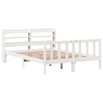 Casa si Gradina - Mobilier - Paturi si accesorii - Paturi - Cadru de pat fara saltea, alb, 120x190 cm, lemn masiv pin - Infinity.ro