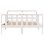 Casa si Gradina - Mobilier - Paturi si accesorii - Paturi - Cadru de pat fara saltea, alb, 120x190 cm, lemn masiv pin - Infinity.ro