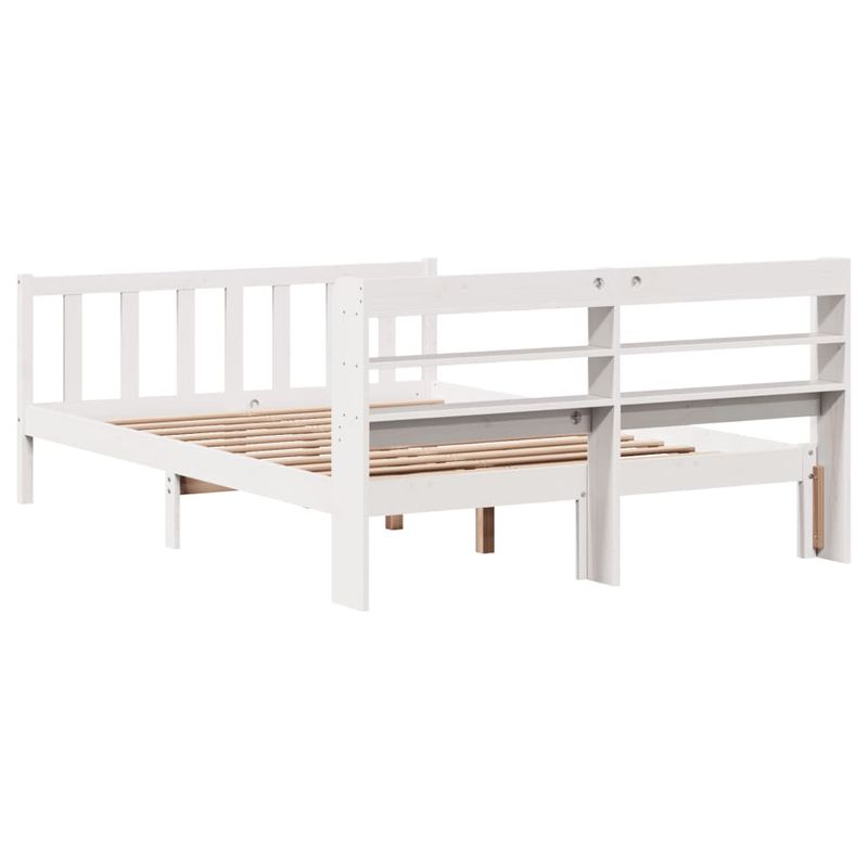 Casa si Gradina - Mobilier - Paturi si accesorii - Paturi - Cadru de pat fara saltea, alb, 120x190 cm, lemn masiv pin - Infinity.ro