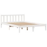 Casa si Gradina - Mobilier - Paturi si accesorii - Paturi - Cadru de pat fara saltea, alb, 120x190 cm, lemn masiv pin - Infinity.ro