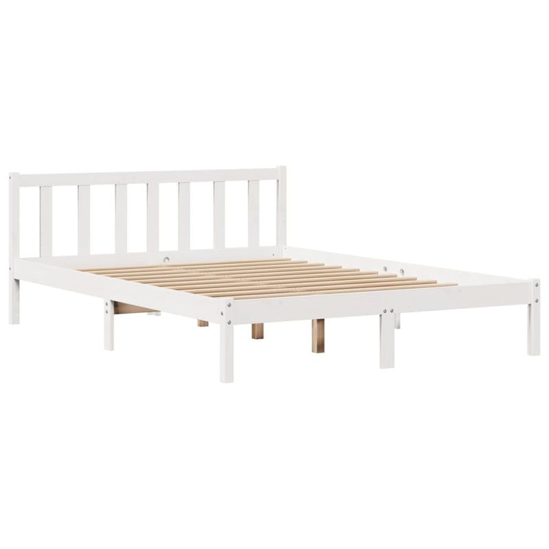 Casa si Gradina - Mobilier - Paturi si accesorii - Paturi - Cadru de pat fara saltea, alb, 120x190 cm, lemn masiv pin - Infinity.ro