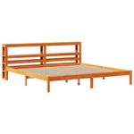 Casa si Gradina - Mobilier - Paturi si accesorii - Paturi - Cadru de pat cu tablie, maro ceruit, 180x200 cm, lemn masiv pin - Infinity.ro