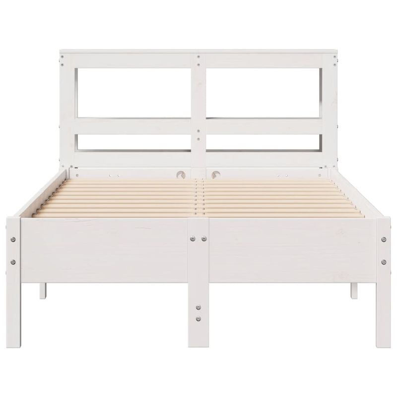 Casa si Gradina - Mobilier - Paturi si accesorii - Paturi - Cadru pat fara saltea, alb, 90x190 cm, lemn masiv de pin - Infinity.ro