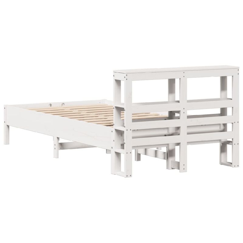 Casa si Gradina - Mobilier - Paturi si accesorii - Paturi - Cadru pat fara saltea, alb, 90x190 cm, lemn masiv de pin - Infinity.ro