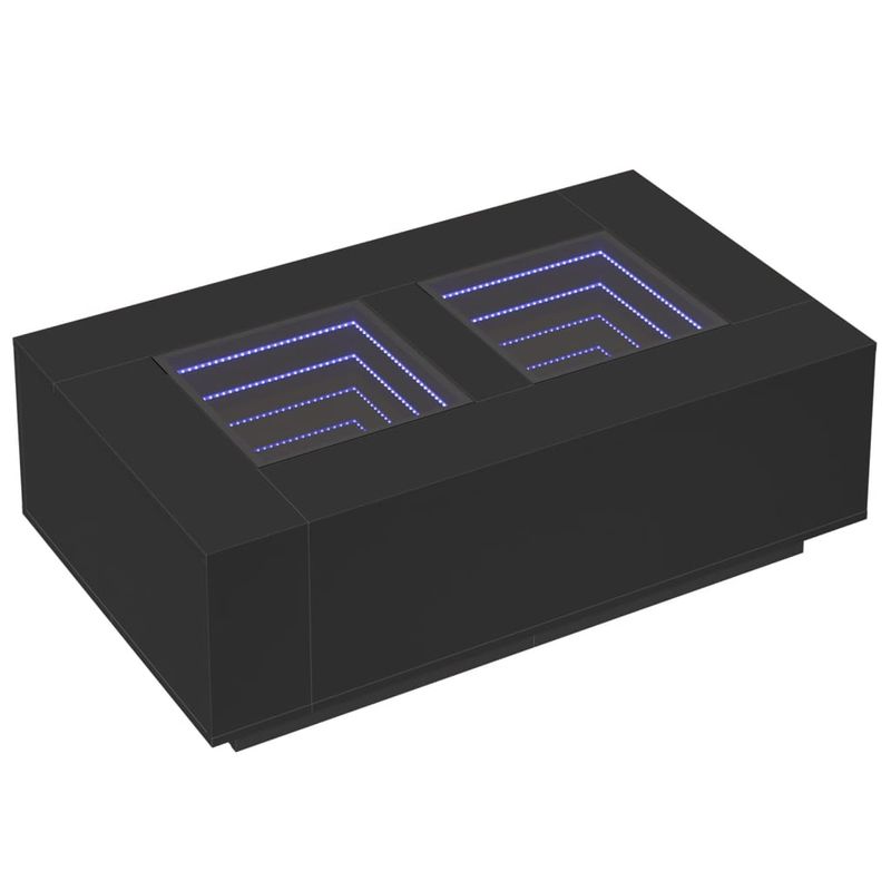 Casa si Gradina - Mobilier - Mese si birouri - Masute de cafea - Masuta de cafea cu LED infinity, negru, 116x69x40 cm - Infinity.ro