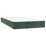 Casa si Gradina - Mobilier - Saltele si somiere - Saltele - Saltea de pat cu arcuri, verde inchis, 80x220x20 cm, catifea - Infinity.ro