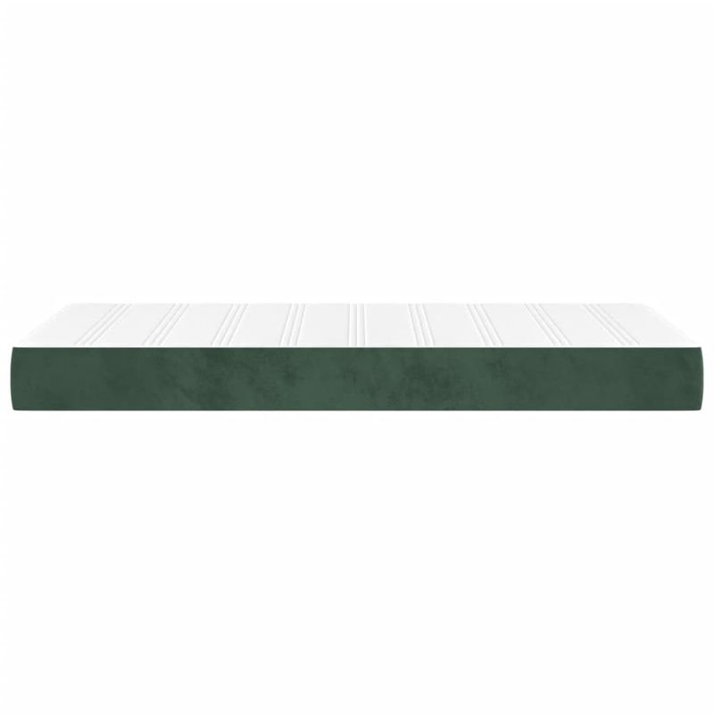 Casa si Gradina - Mobilier - Saltele si somiere - Saltele - Saltea de pat cu arcuri, verde inchis, 80x220x20 cm, catifea - Infinity.ro