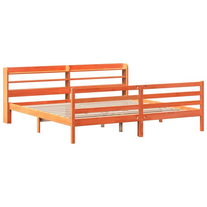 Casa si Gradina - Mobilier - Paturi si accesorii - Paturi - Cadru de pat fara saltea, maro ceruit 180x200 cm lemn masiv pin - Infinity.ro