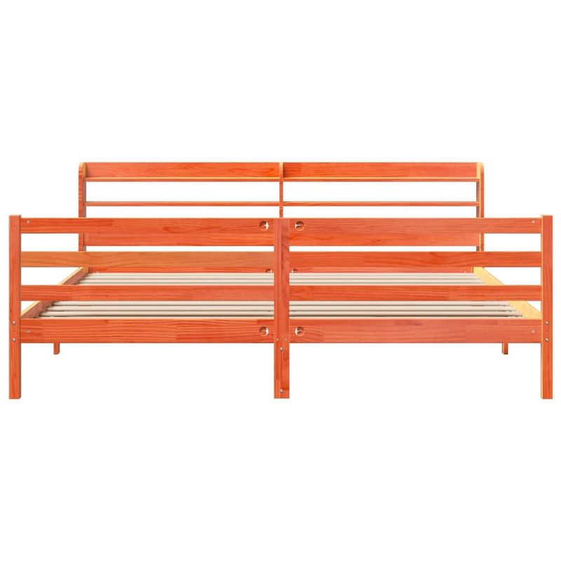 Casa si Gradina - Mobilier - Paturi si accesorii - Paturi - Cadru de pat fara saltea, maro ceruit 180x200 cm lemn masiv pin - Infinity.ro