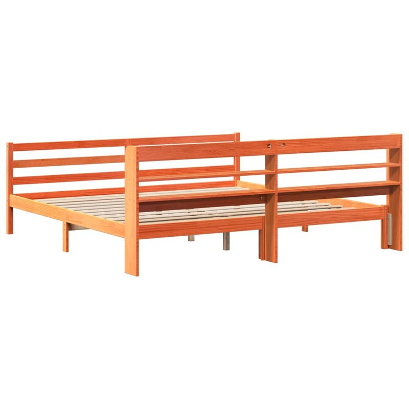 Casa si Gradina - Mobilier - Paturi si accesorii - Paturi - Cadru de pat fara saltea, maro ceruit 180x200 cm lemn masiv pin - Infinity.ro