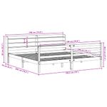 Casa si Gradina - Mobilier - Paturi si accesorii - Paturi - Cadru de pat fara saltea, maro ceruit 180x200 cm lemn masiv pin - Infinity.ro