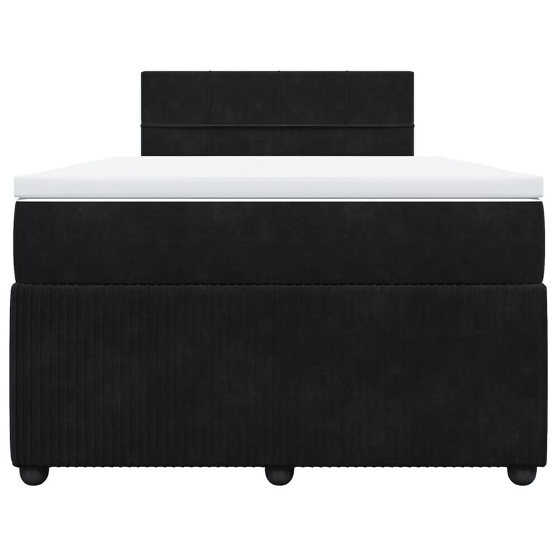 Casa si Gradina - Mobilier - Paturi si accesorii - Paturi - Pat box spring cu saltea, negru, 120x190 cm, catifea - Infinity.ro