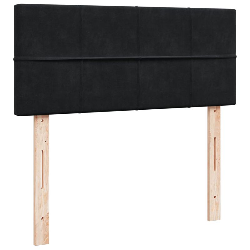 Casa si Gradina - Mobilier - Paturi si accesorii - Paturi - Pat box spring cu saltea, negru, 120x190 cm, catifea - Infinity.ro