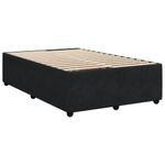 Casa si Gradina - Mobilier - Paturi si accesorii - Paturi - Pat box spring cu saltea, negru, 120x190 cm, catifea - Infinity.ro