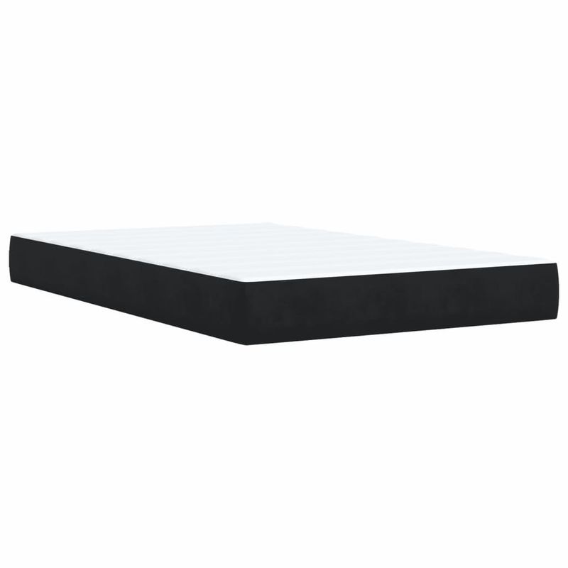 Casa si Gradina - Mobilier - Paturi si accesorii - Paturi - Pat box spring cu saltea, negru, 120x190 cm, catifea - Infinity.ro