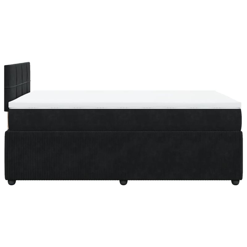 Casa si Gradina - Mobilier - Paturi si accesorii - Paturi - Pat box spring cu saltea, negru, 120x190 cm, catifea - Infinity.ro