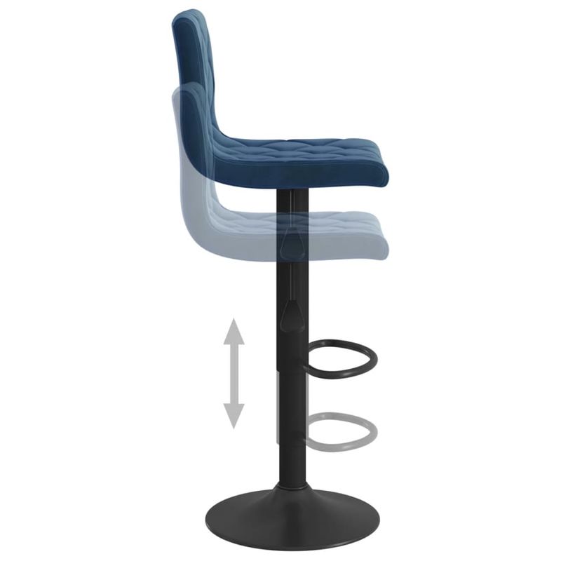 Casa si Gradina - Mobilier - Scaune si fotolii - Scaune - Scaune de bar, 2 buc., albastru, catifea - Infinity.ro