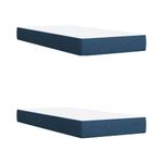 Casa si Gradina - Mobilier - Paturi si accesorii - Paturi - Pat box spring cu saltea, albastru, 200x200 cm, textil - Infinity.ro