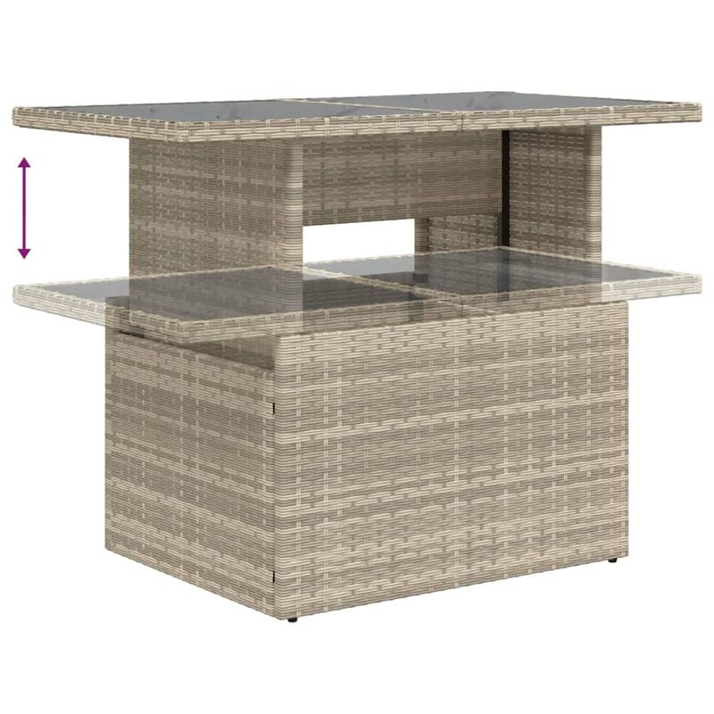 Casa si Gradina - Gradina si terasa - Mobilier exterior - Seturi mobila gradina - Set canapele de gradina cu perne, 9 piese gri deschis poliratan - Infinity.ro