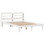 Casa si Gradina - Mobilier - Paturi si accesorii - Paturi - Cadru de pat cu tablie, alb, 140x200 cm, lemn masiv de pin - Infinity.ro