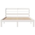 Casa si Gradina - Mobilier - Paturi si accesorii - Paturi - Cadru de pat cu tablie, alb, 140x200 cm, lemn masiv de pin - Infinity.ro