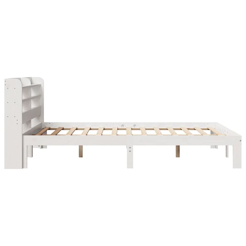 Casa si Gradina - Mobilier - Paturi si accesorii - Paturi - Cadru de pat cu tablie, alb, 140x200 cm, lemn masiv de pin - Infinity.ro
