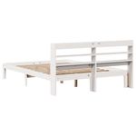 Casa si Gradina - Mobilier - Paturi si accesorii - Paturi - Cadru de pat cu tablie, alb, 140x200 cm, lemn masiv de pin - Infinity.ro
