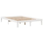 Casa si Gradina - Mobilier - Paturi si accesorii - Paturi - Cadru de pat cu tablie, alb, 140x200 cm, lemn masiv de pin - Infinity.ro