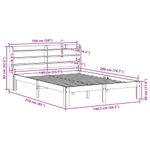 Casa si Gradina - Mobilier - Paturi si accesorii - Paturi - Cadru de pat cu tablie, alb, 140x200 cm, lemn masiv de pin - Infinity.ro