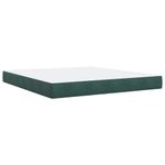 Casa si Gradina - Mobilier - Paturi si accesorii - Paturi - Pat box spring cu saltea, verde inchis, 180x200 cm, catifea - Infinity.ro