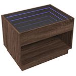 Casa si Gradina - Mobilier - Mese si birouri - Masute de cafea - Masuta de cafea cu LED infinity, stejar maro, 70x50x50 cm - Infinity.ro