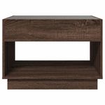 Casa si Gradina - Mobilier - Mese si birouri - Masute de cafea - Masuta de cafea cu LED infinity, stejar maro, 70x50x50 cm - Infinity.ro