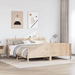 Casa si Gradina - Mobilier - Paturi si accesorii - Paturi - Cadru de pat fara saltea, 200x200 cm, lemn masiv pin - Infinity.ro