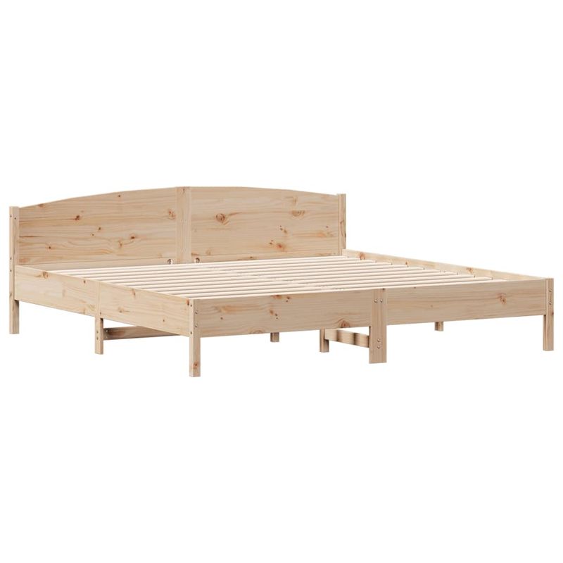 Casa si Gradina - Mobilier - Paturi si accesorii - Paturi - Cadru de pat fara saltea, 200x200 cm, lemn masiv pin - Infinity.ro