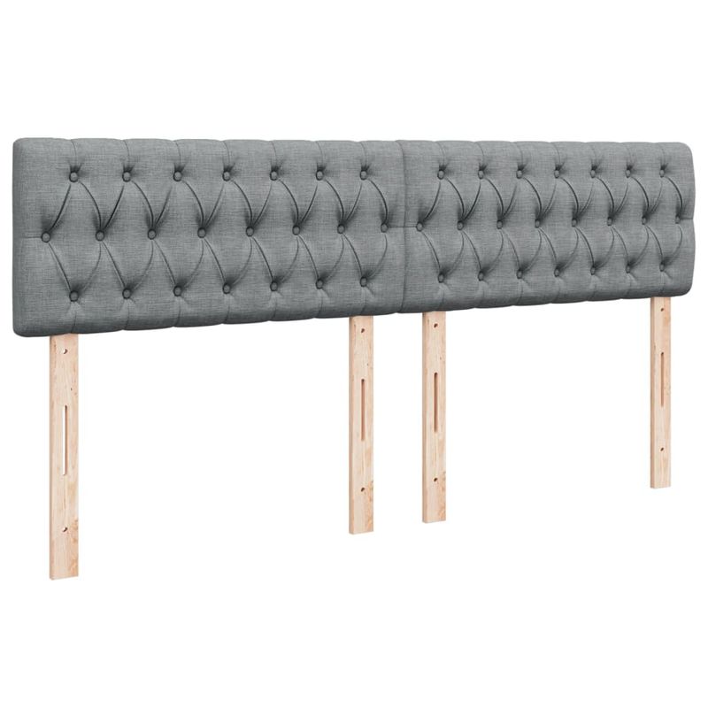 Casa si Gradina - Mobilier - Paturi si accesorii - Paturi - Pat box spring cu saltea, gri deschis, 200x200 cm, textil - Infinity.ro