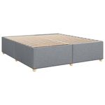 Casa si Gradina - Mobilier - Paturi si accesorii - Paturi - Pat box spring cu saltea, gri deschis, 200x200 cm, textil - Infinity.ro