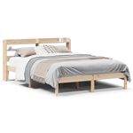 Casa si Gradina - Mobilier - Paturi si accesorii - Paturi - Cadru de pat fara saltea, 150x200 cm, lemn masiv pin - Infinity.ro