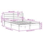 Casa si Gradina - Mobilier - Paturi si accesorii - Paturi - Cadru de pat fara saltea, 150x200 cm, lemn masiv pin - Infinity.ro