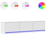 Casa si Gradina - Mobilier - Comode si corpuri - Comode - Dulap TV cu LED, alb, 165x34x40 cm, lemn prelucrat - Infinity.ro