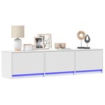 Casa si Gradina - Mobilier - Comode si corpuri - Comode - Dulap TV cu LED, alb, 165x34x40 cm, lemn prelucrat - Infinity.ro