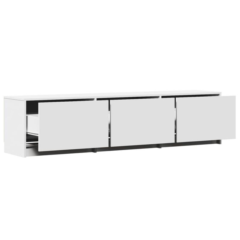Casa si Gradina - Mobilier - Comode si corpuri - Comode - Dulap TV cu LED, alb, 165x34x40 cm, lemn prelucrat - Infinity.ro