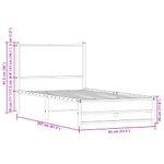 Casa si Gradina - Mobilier - Paturi si accesorii - Paturi - Cadru pat metalic fara saltea, stejar fumuriu, 80x200 cm - Infinity.ro