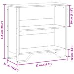 Casa si Gradina - Mobilier - Biblioteci si rafturi - Biblioteci - Biblioteca, negru, 80x31x74,5 cm, lemn prelucrat - Infinity.ro