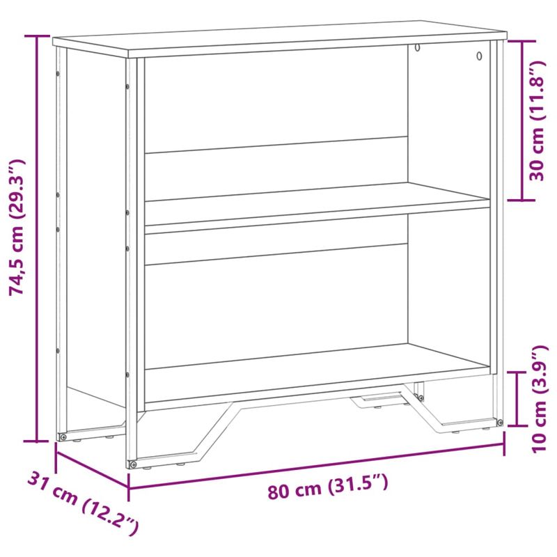 Casa si Gradina - Mobilier - Biblioteci si rafturi - Biblioteci - Biblioteca, negru, 80x31x74,5 cm, lemn prelucrat - Infinity.ro
