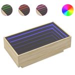 Casa si Gradina - Mobilier - Mese si birouri - Masute de cafea - Masuta de cafea cu LED stejar sonoma 90x50x30 cm lemn prelucrat - Infinity.ro
