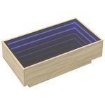 Casa si Gradina - Mobilier - Mese si birouri - Masute de cafea - Masuta de cafea cu LED stejar sonoma 90x50x30 cm lemn prelucrat - Infinity.ro