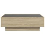 Casa si Gradina - Mobilier - Mese si birouri - Masute de cafea - Masuta de cafea cu LED stejar sonoma 90x50x30 cm lemn prelucrat - Infinity.ro